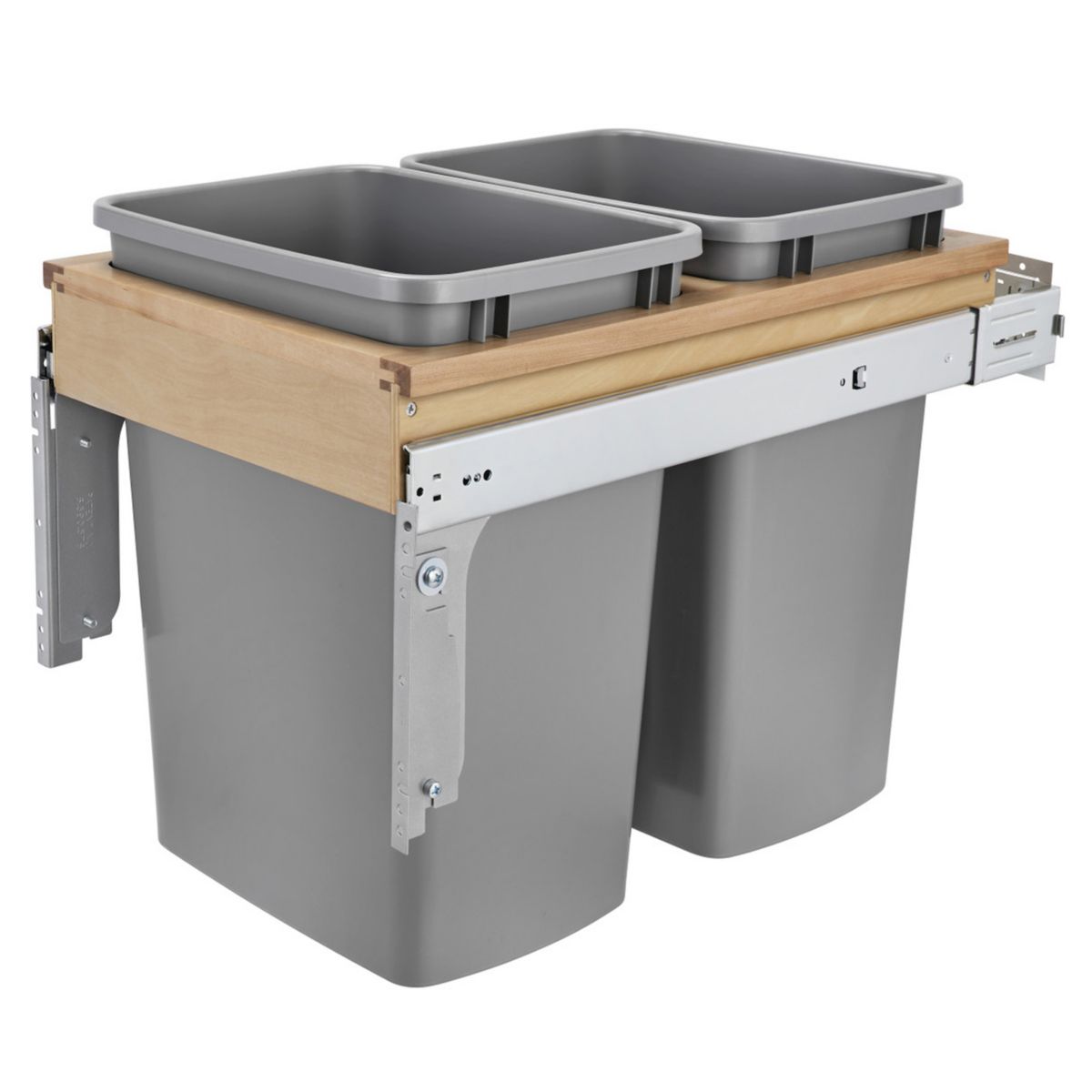 Rev-a-shelf Pull Out Top Mount Trash Can W/ Soft-close, 35 Qt, 4wctm-18bbscdm2 Rev-A-Shelf