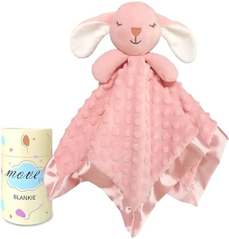 Highland Cow Baby Security Blanket Loveys for Girls, 16" Soft Stuffed Animal Lovie, Baby Lovey Blanket Baby Girl Gifts for Infant and Toddler MOVEPAI