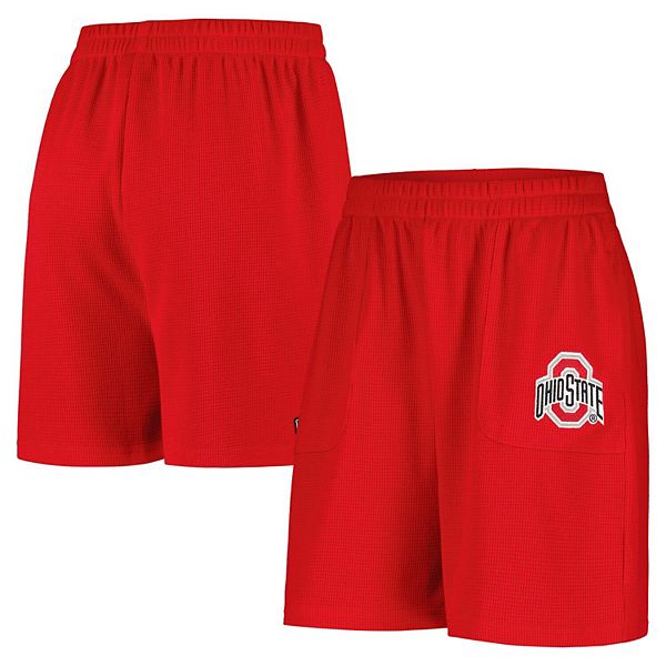 Women's Hype and Vice Scarlet Ohio State Buckeyes Pocket Hit Grand Slam Waffle Shorts Unbranded