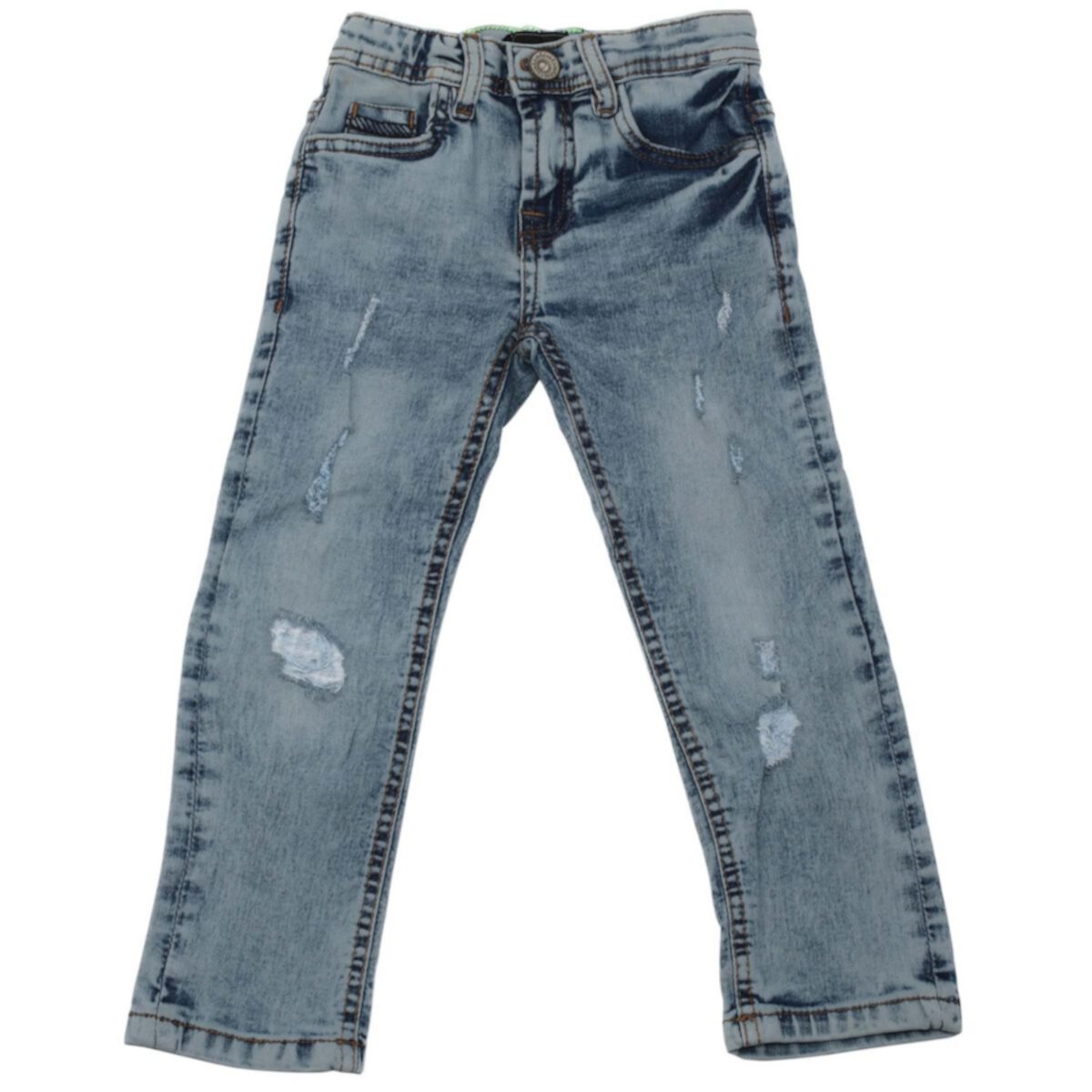Toddler Boys 2t-4t Fashion Rip & Repair Jeans With Details On Knee RawX