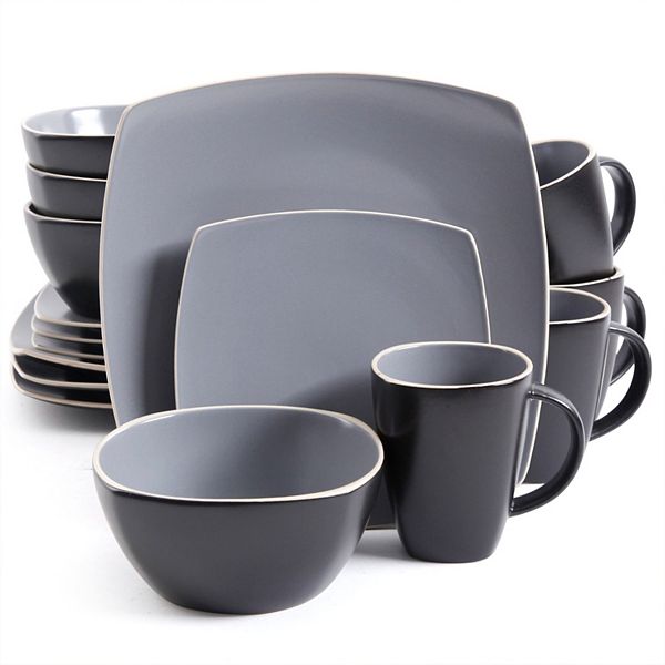 Gibson Soho Lounge Matte 16-Piece Dinnerware Set Gibson Home