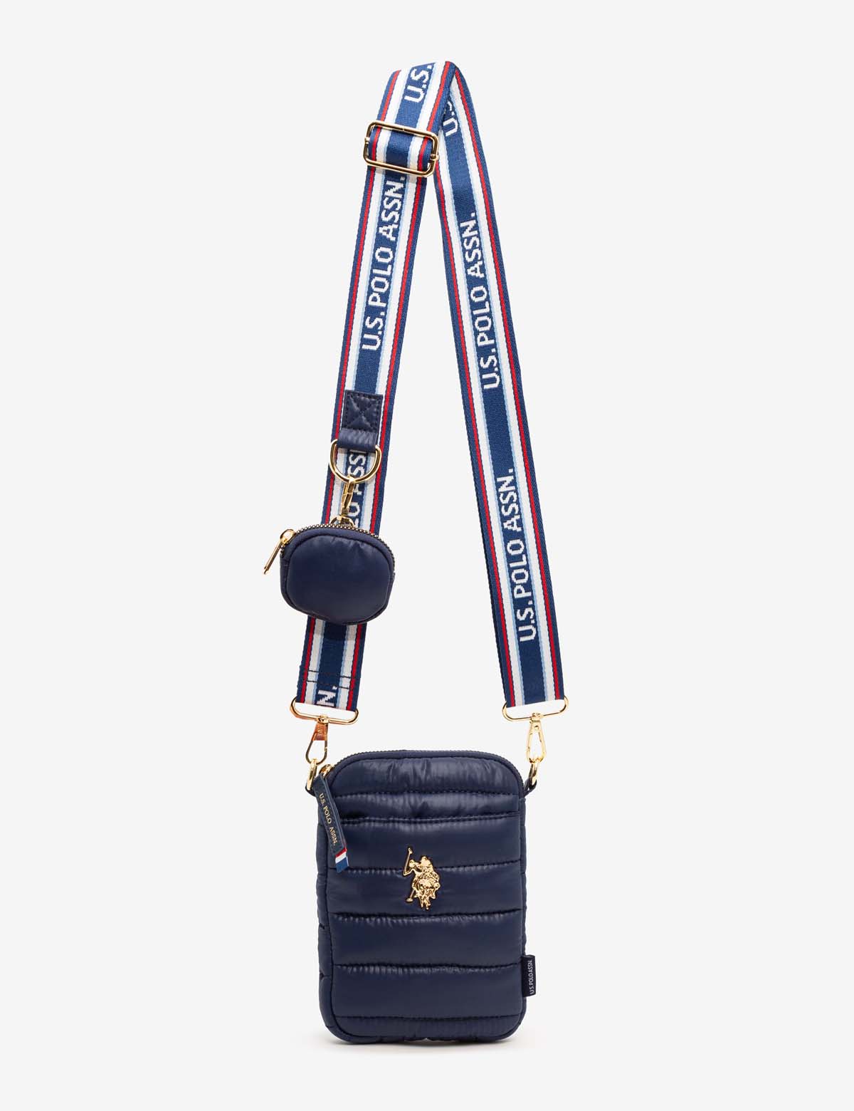 QUILTED PHONE CROSSBODY WITH ZIPPER POUCH U.S. POLO ASSN.