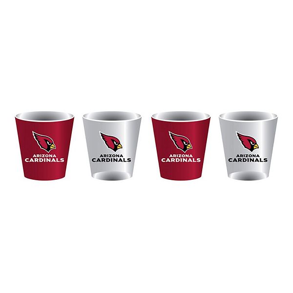 Стеклянные рюмки Arizona Cardinals, 4 шт., 60 мл, официальная лицензия Evergreen Enterprises