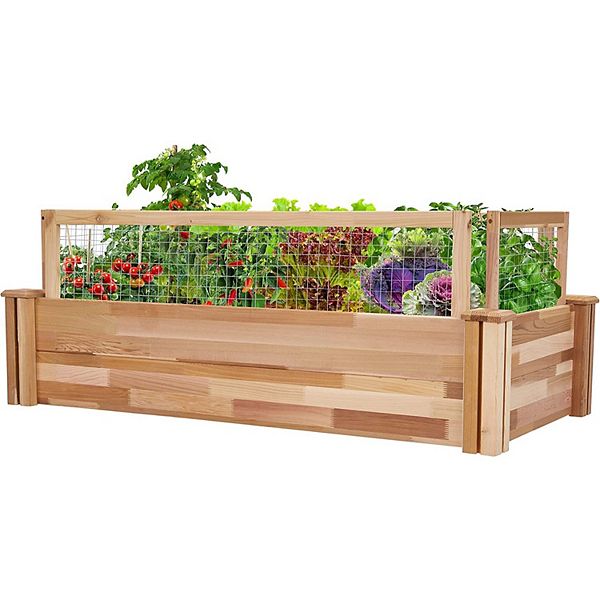 Jumbl Raised Garden Bed, 48x24x10&#34; Wooden Elevated Flower & Herb Planter Box Jumbl