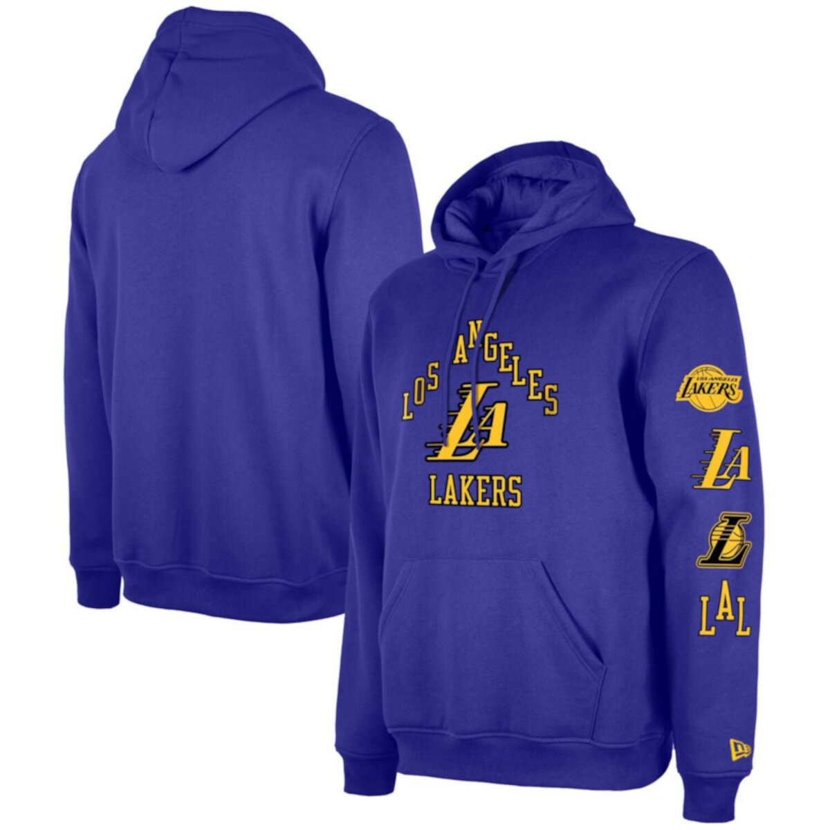 Men's New Era Purple Los Angeles Lakers Big & Tall 2023/24 City Edition Jersey Pullover Hoodie New Era x Staple