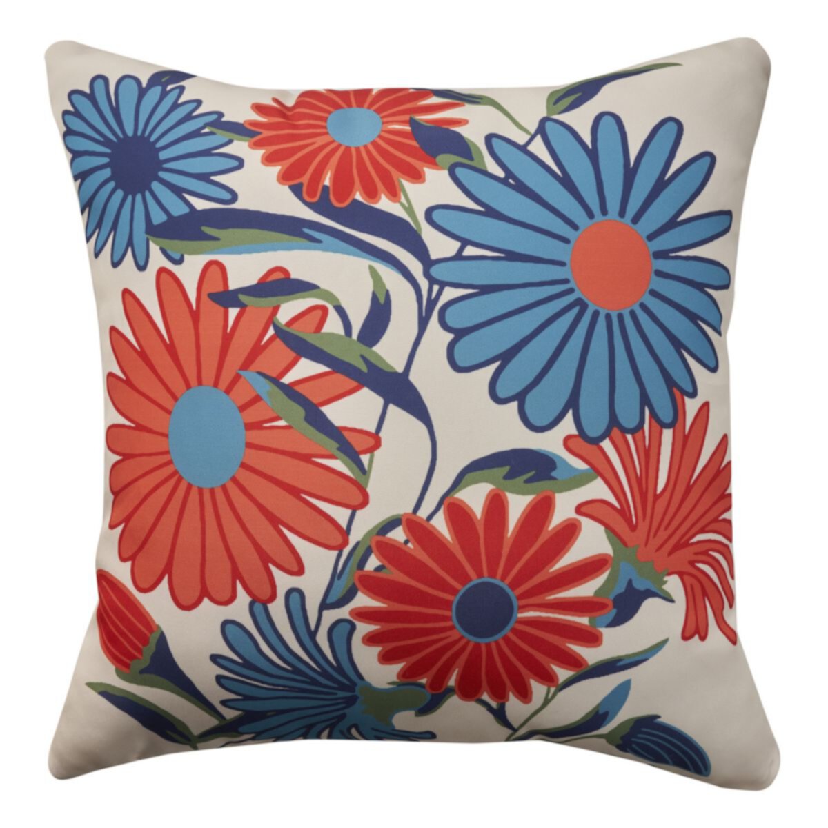 Mina Victory Floral Reversible Indoor Outdoor Throw Pillow Mina Victory