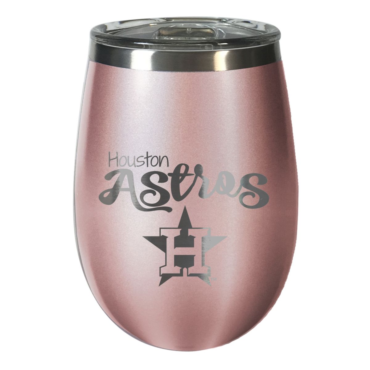 Houston Astros 12 oz. Rose Gold Finish Vacuum Insulated Wine Tumbler MLB