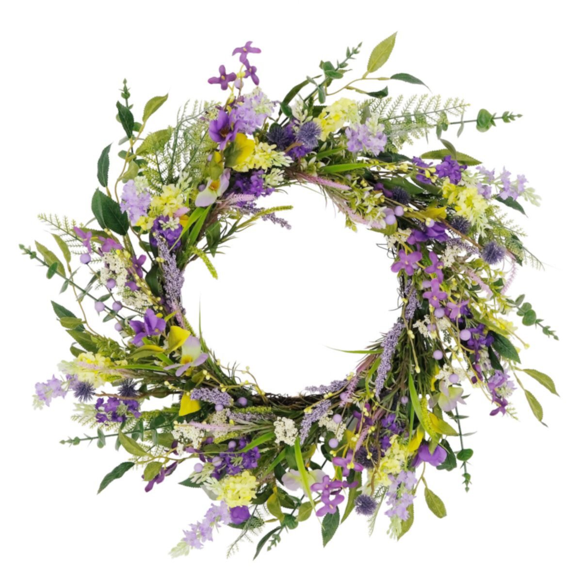 Puleo International Inc. Artificial Lavender Floral Spring Wreath Puleo International Inc.