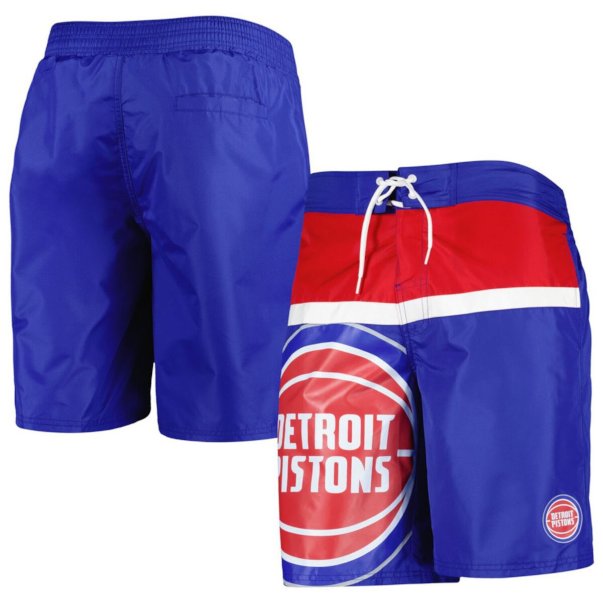 Men's G-III Sports by Carl Banks Blue Detroit Pistons Sea Wind Swim Trunks In The Style