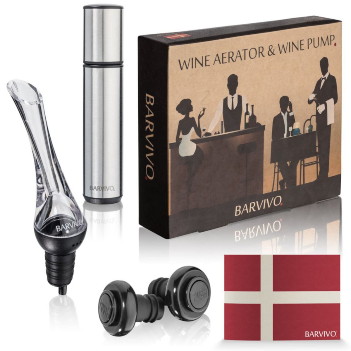 Wine Aerator And Saver Pump With Vacuum Bottle Stoppers, Preserve Your Wine And Enhance Its Taste Barvivo