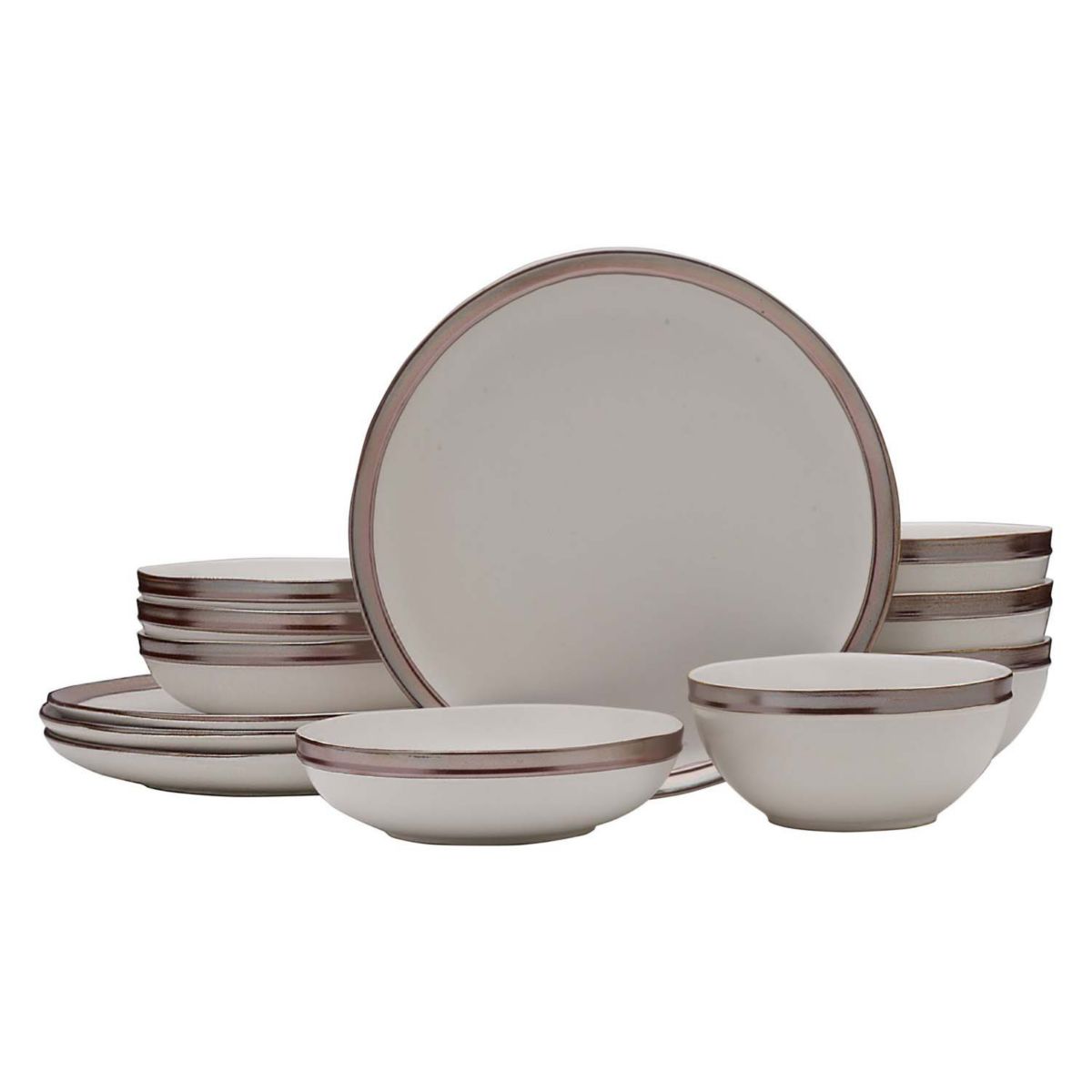 Mikasa Miller White 12-Piece Stoneware Dinnerware Set MIKASA