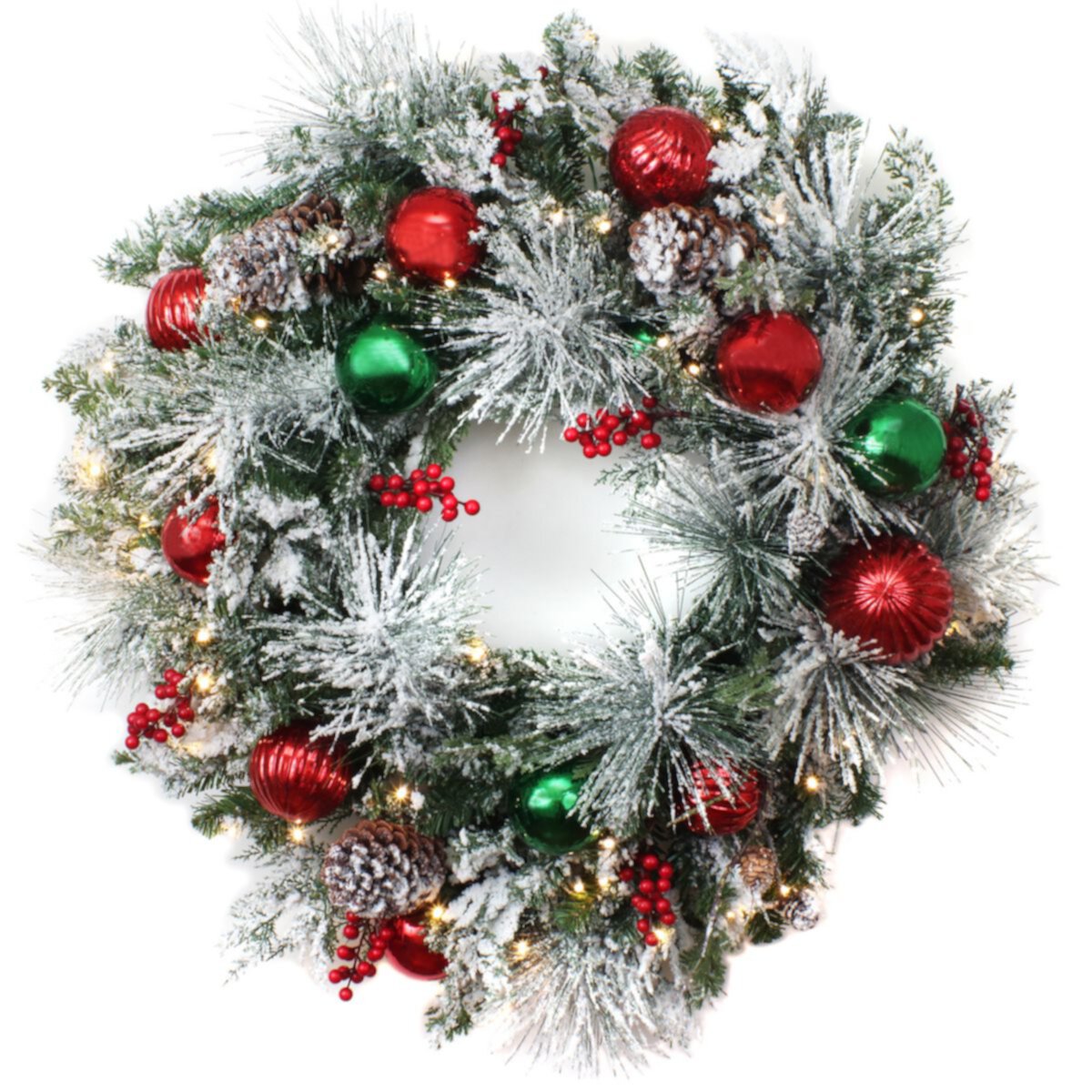 National Tree Company General Store Frosted LED Artificial Wreath National Tree Company