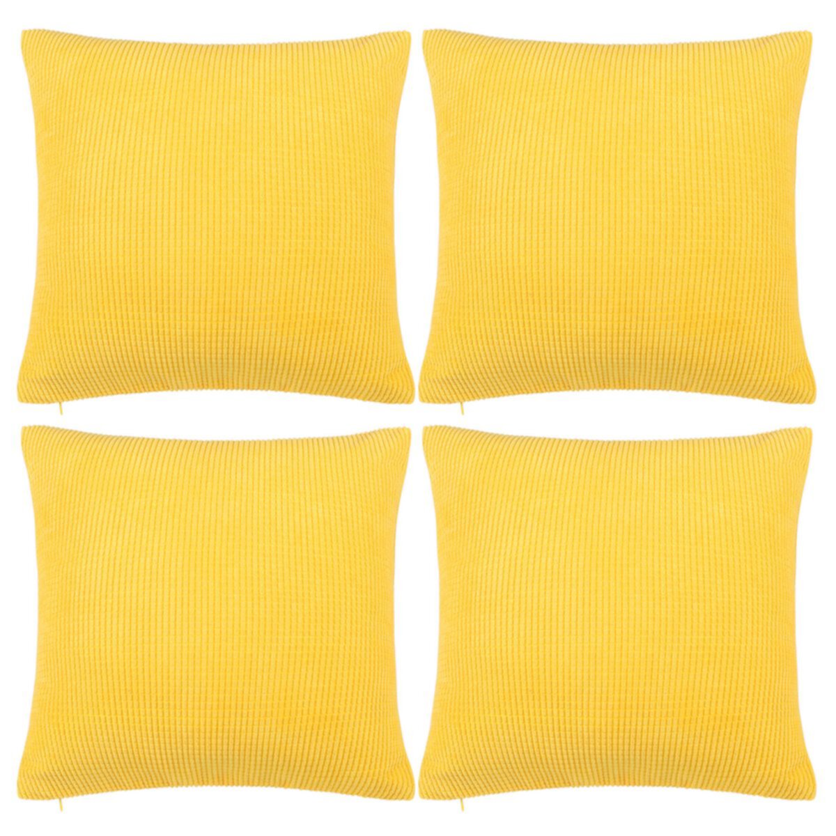 4Pcs Decorative Throw Pillow Covers Corn Stripe Throw Pillowcases for Sofa 26&#34; x 26&#34; PiccoCasa