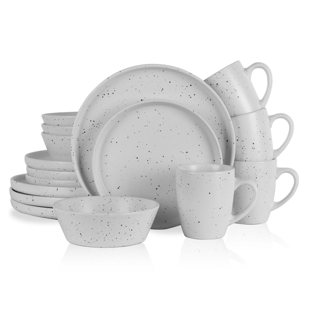 Stone + Lain Jade Stoneware 16-Piece Dinnerware Set Stone + Lain