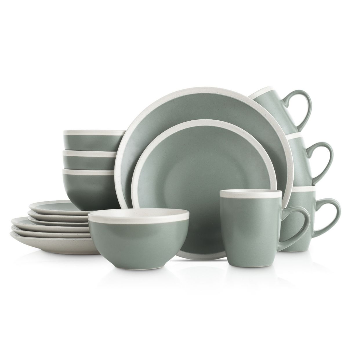 Stone + Lain Serenity Stoneware 16-Piece Dinnerware Set Stone + Lain