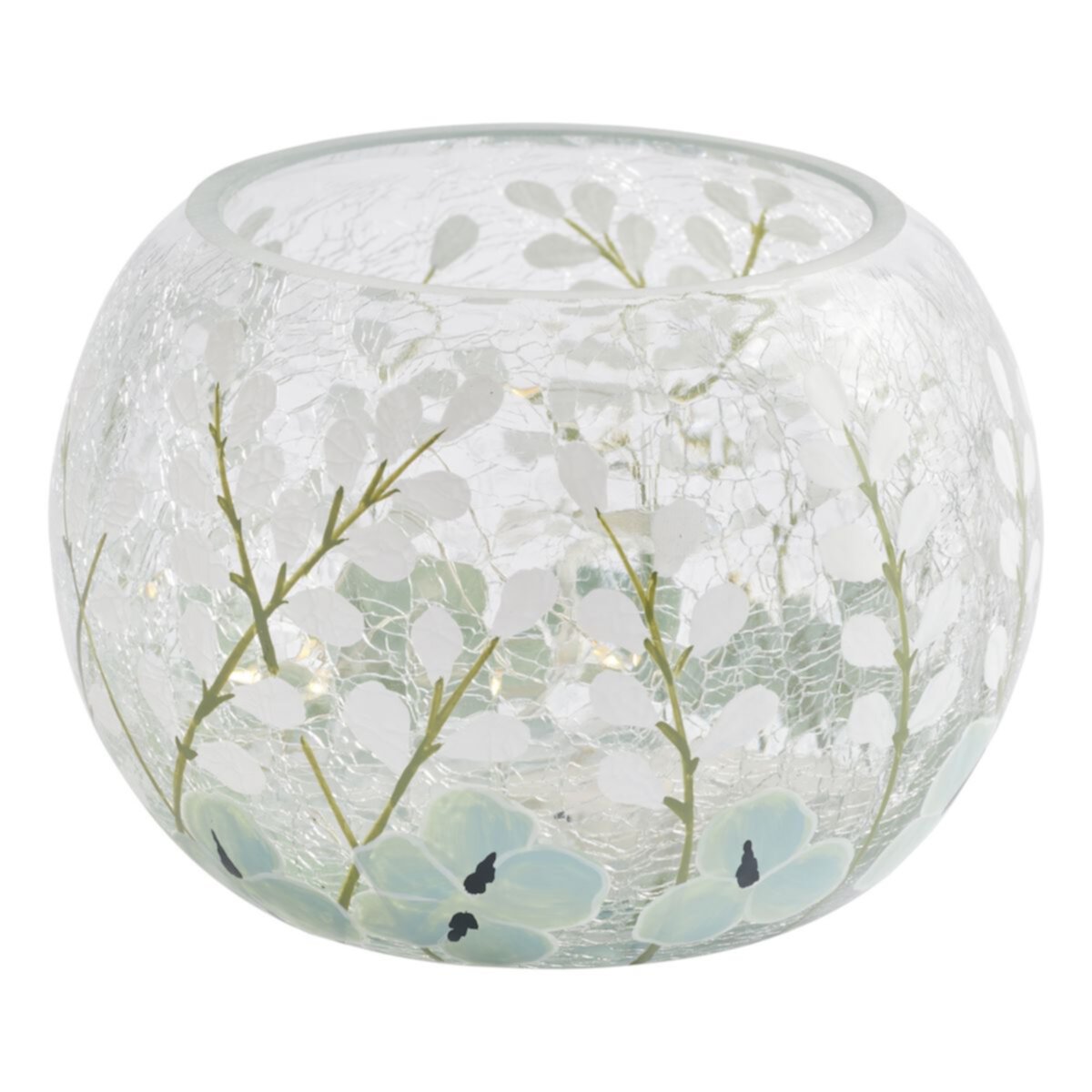 Studio 66 Dreamfields White Floral Bowl LED Table Decor Studio 66