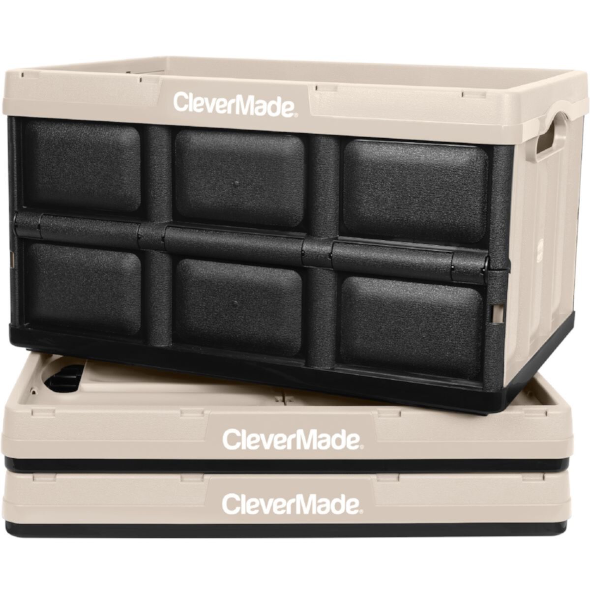 CleverMade Collapsible Storage Bin EcoCrate 3-piece Set CleverMade