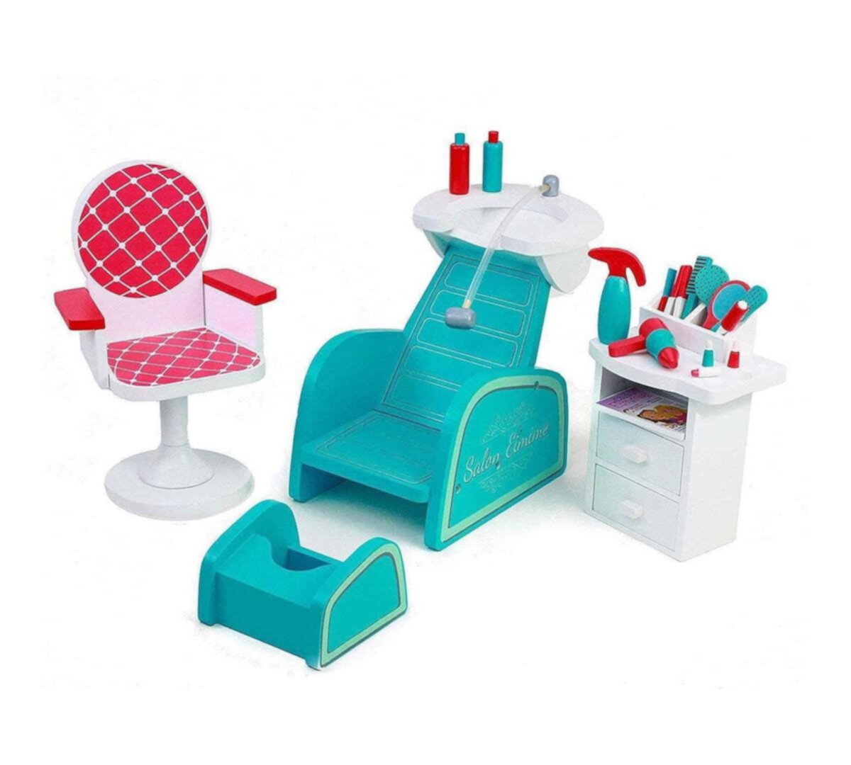 15 Piece Salon And Nail Spa Doll Furniture Playset Playtime by Eimmie