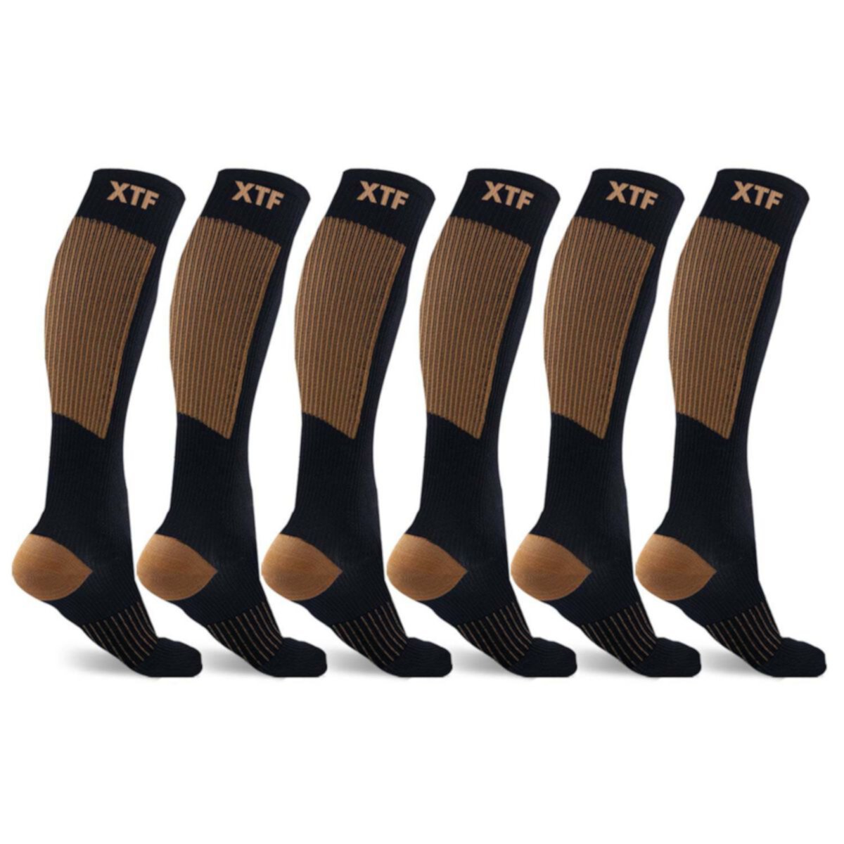 Copper Compression Socks - 6 Pair Extreme Fit