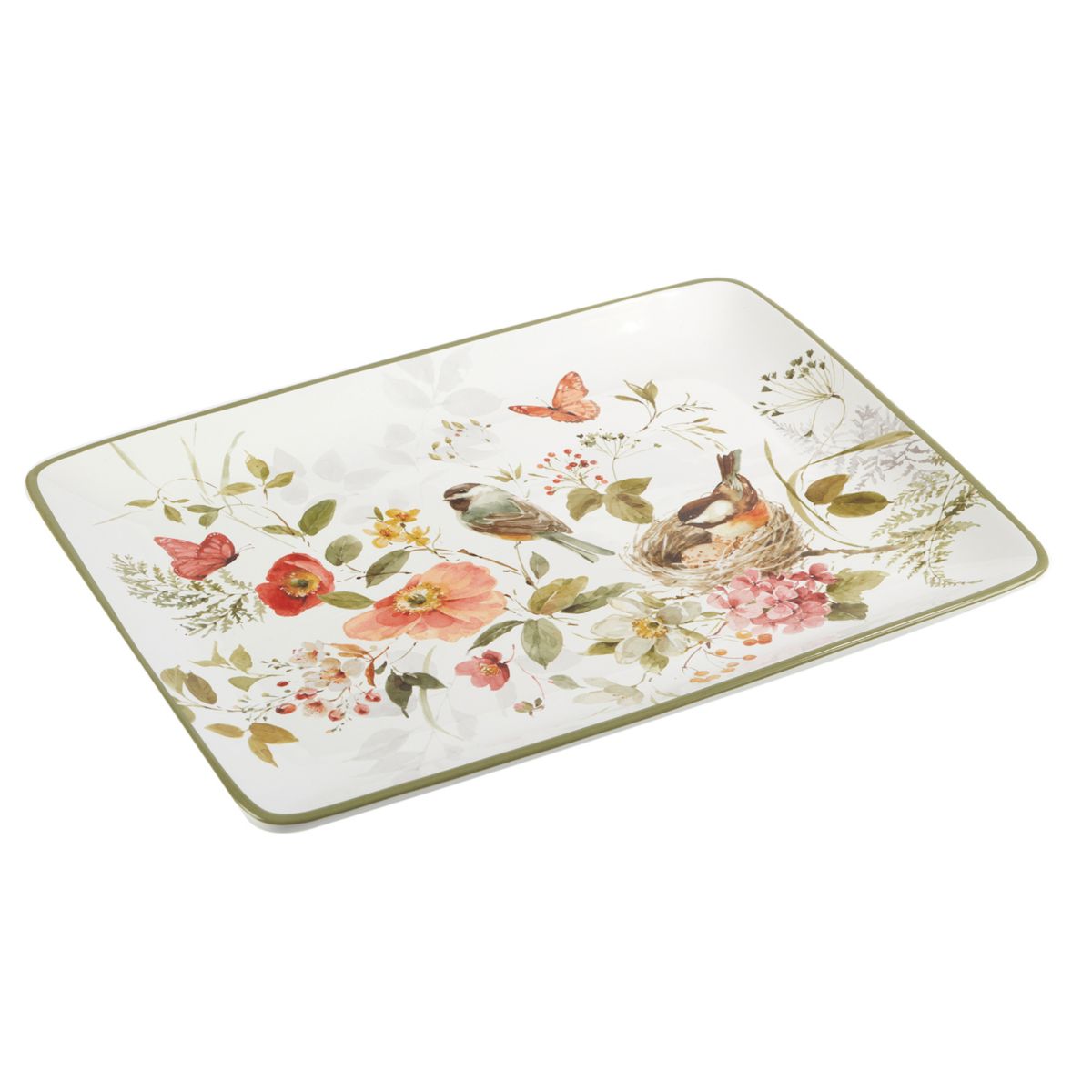 Certified International Nature's Song Rectangle Platter Certified International