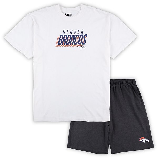 Мужская Пижама Unbranded Белая/Шершавая Denver Broncos Big & Tall Unbranded