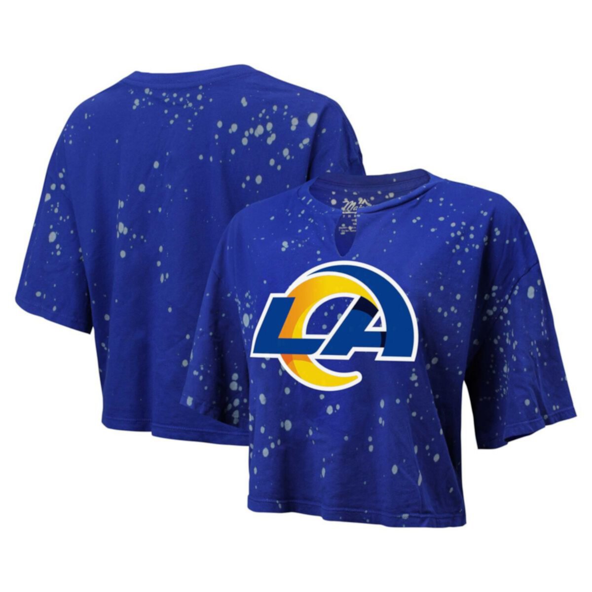 Женская Футболка Majestic Threads Los Angeles Rams Bleach Splatter Majestic Threads