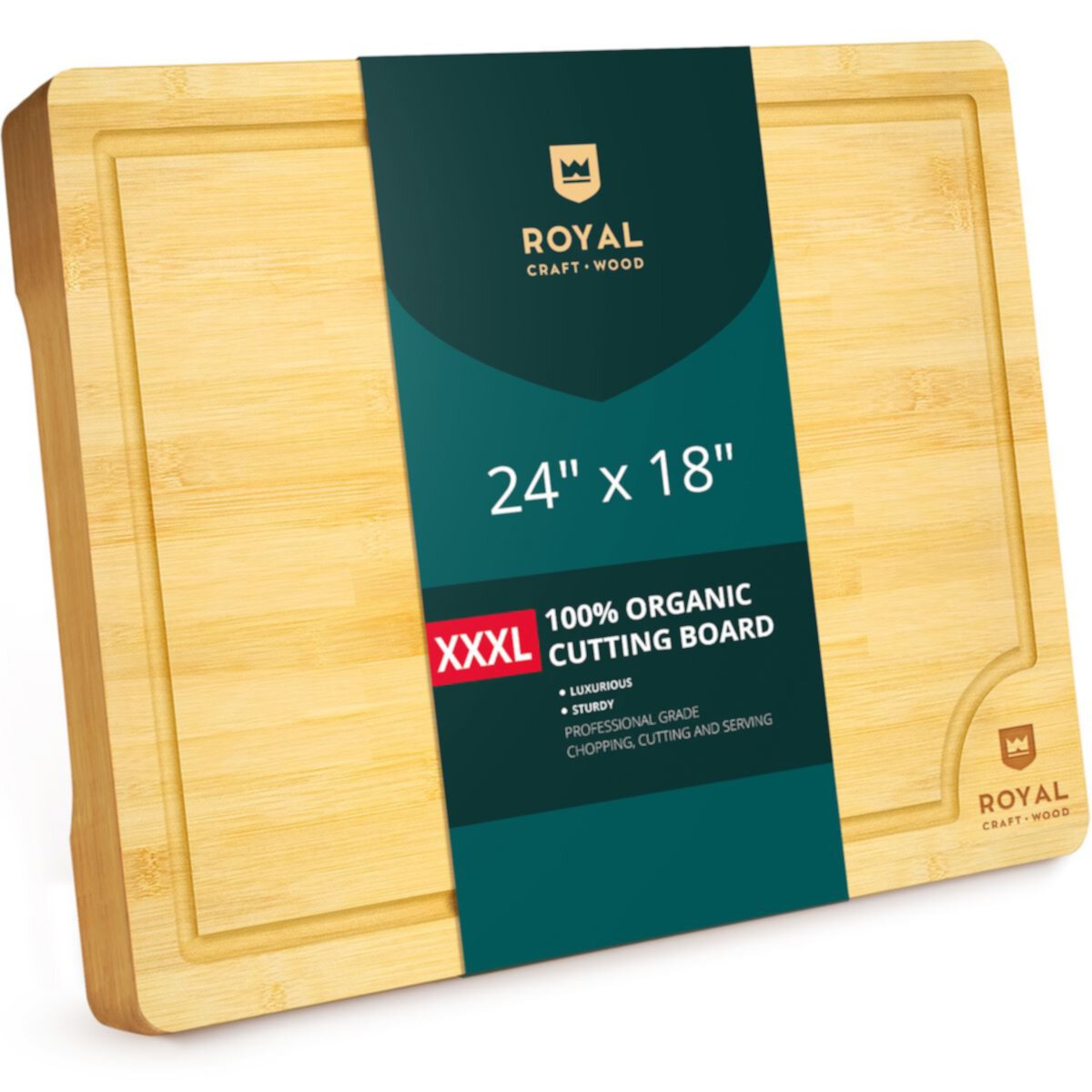 Cutting Board 3xl, 24”x18” Royal Craft Wood