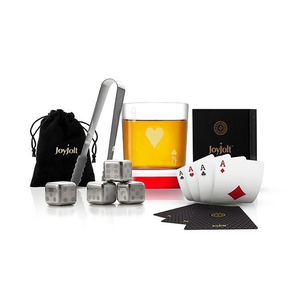 JoyJolt Poker Whiskey Gift Set JoyJolt