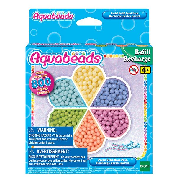 Aquabeads Pastel Solid Bead Pack, Arts & Crafts Bead Refill Kit for Children Aquabeads