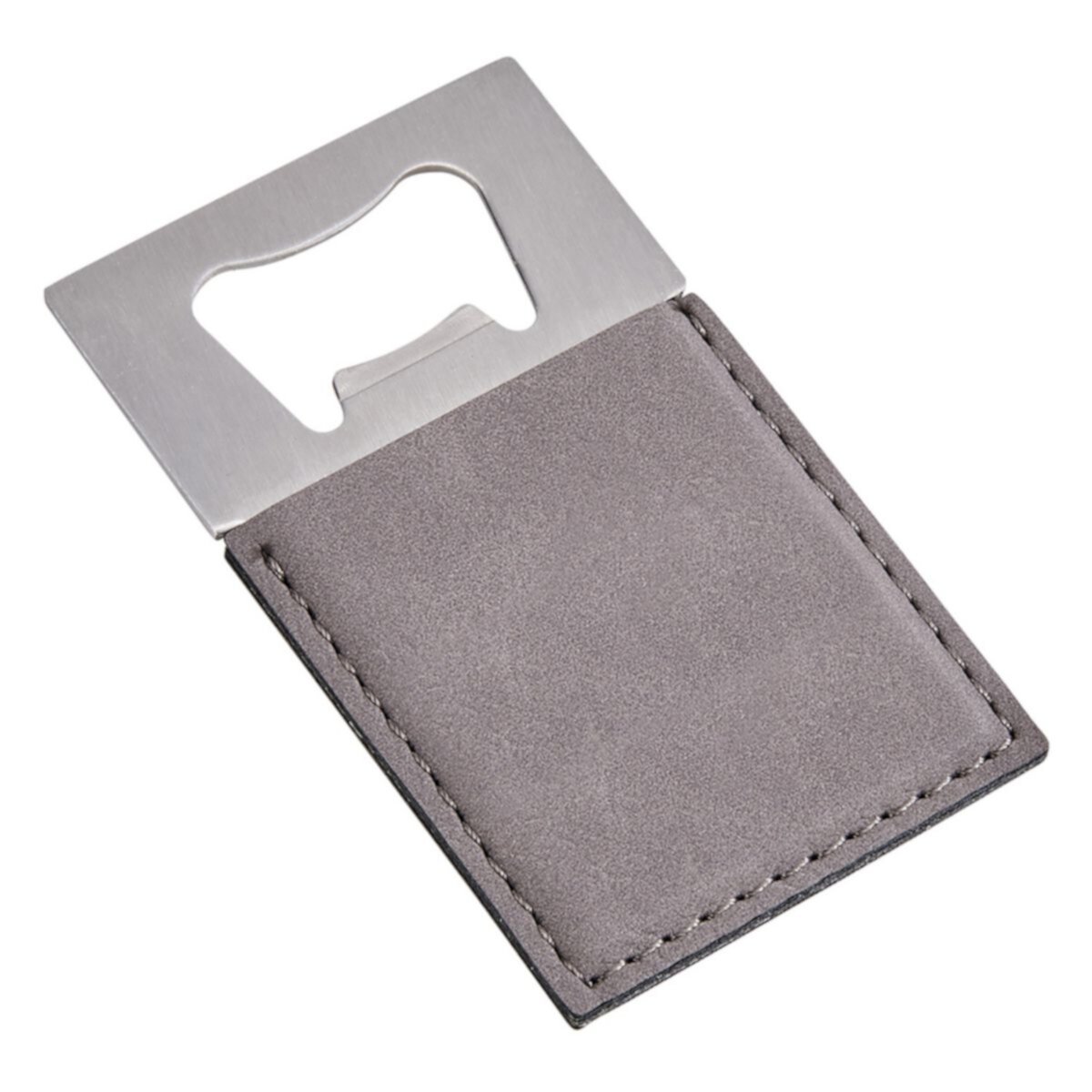 3.5&#34; Gray Leatherette Bottle Opener Contemporary Home Living
