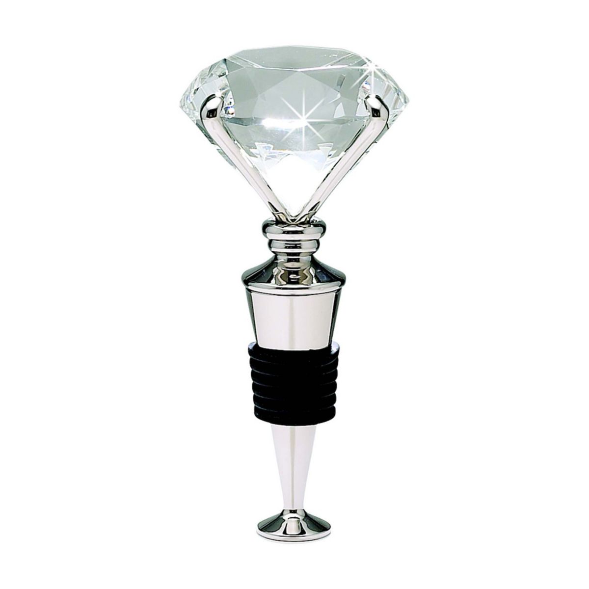 4.25&#34; Crystal Diamond Shaped Bottle Stopper Contemporary Home Living