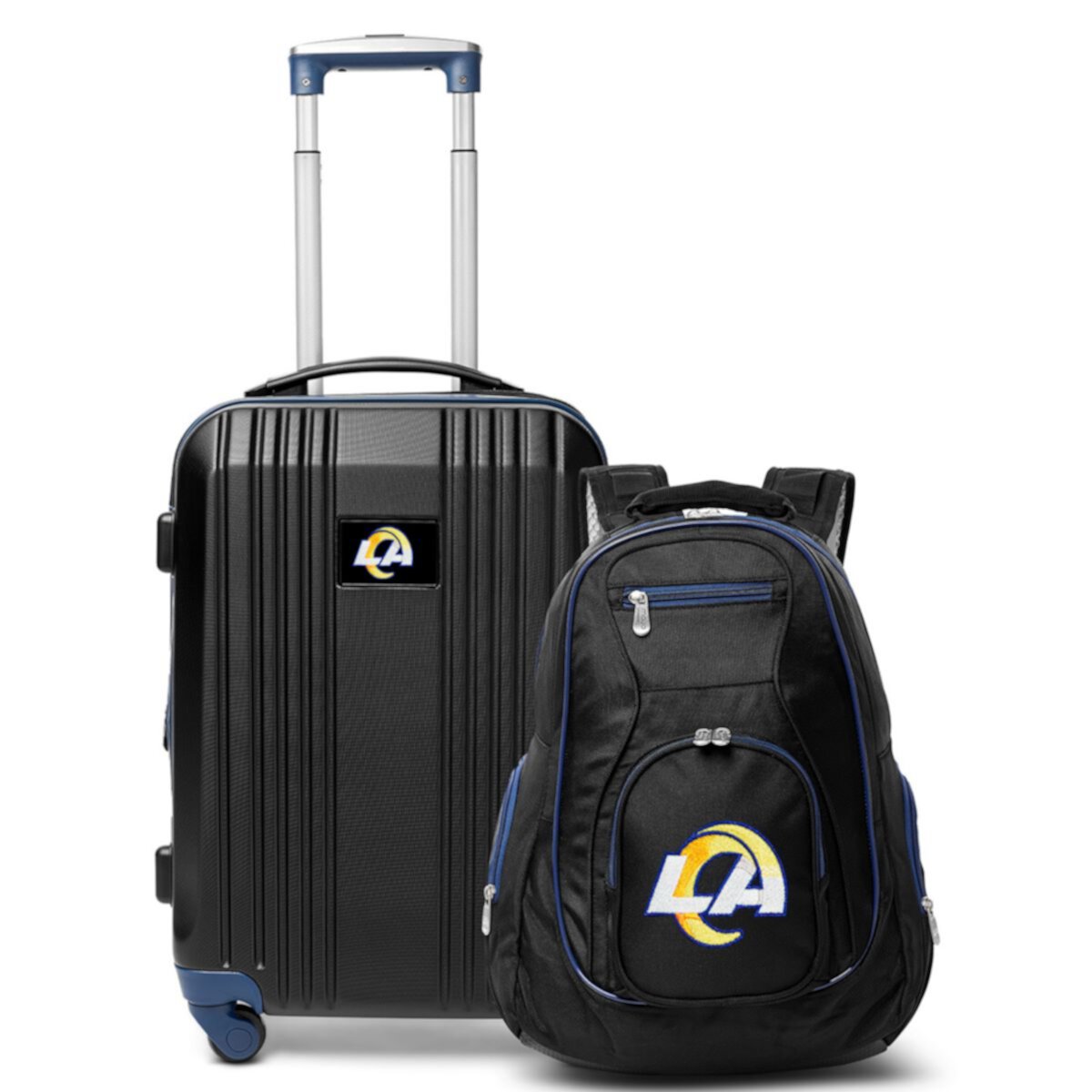 Чемодан NFL Los Angeles Rams Premium 2-Piece Backpack and Carry-On Spinner Luggage Set NFL