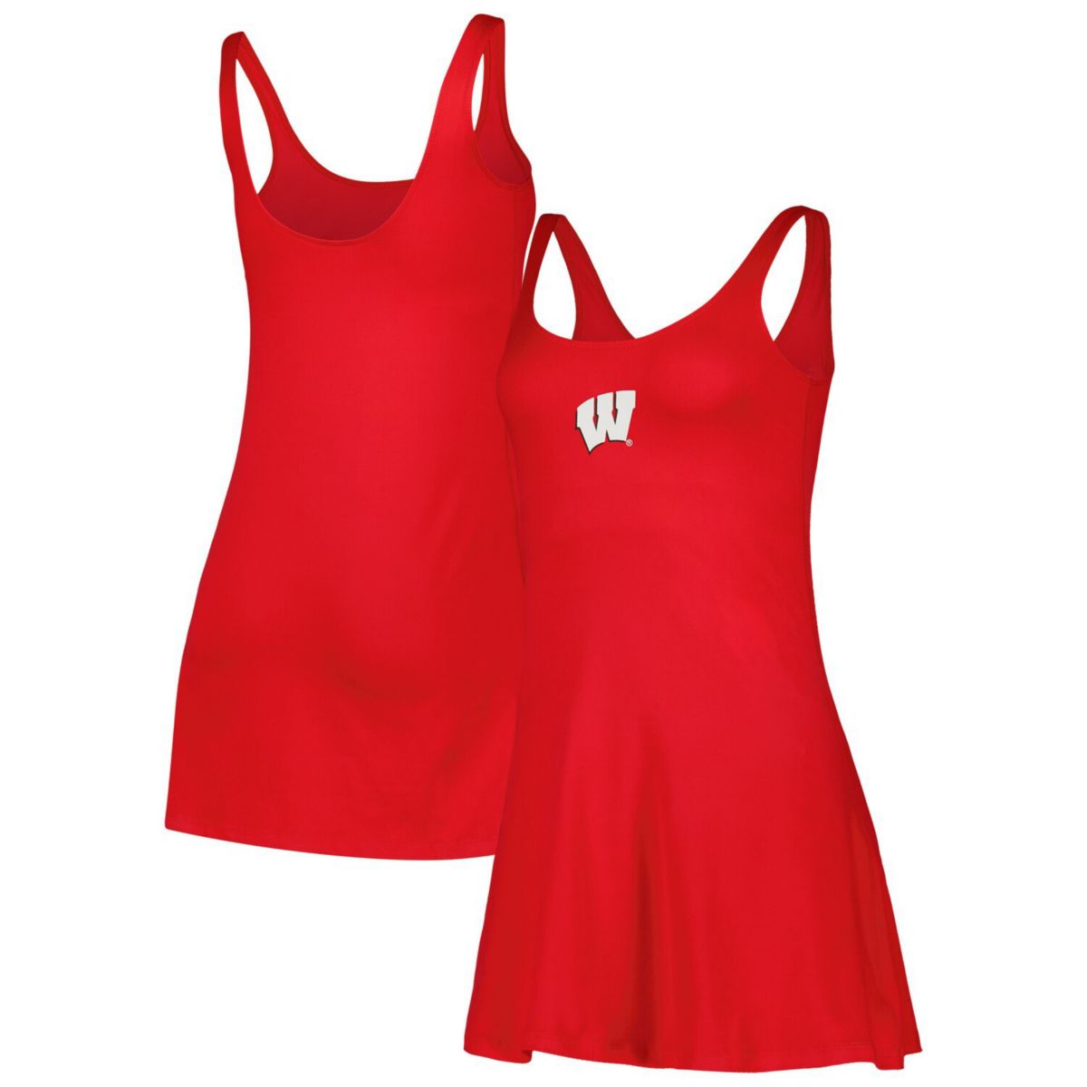 Women's ZooZatz Red Wisconsin Badgers Logo Scoop Neck Dress ZooZatz