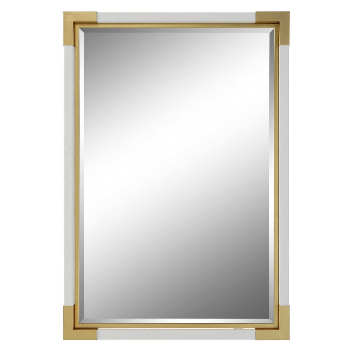 Uttermost Malik White & Gold Mirror Uttermost