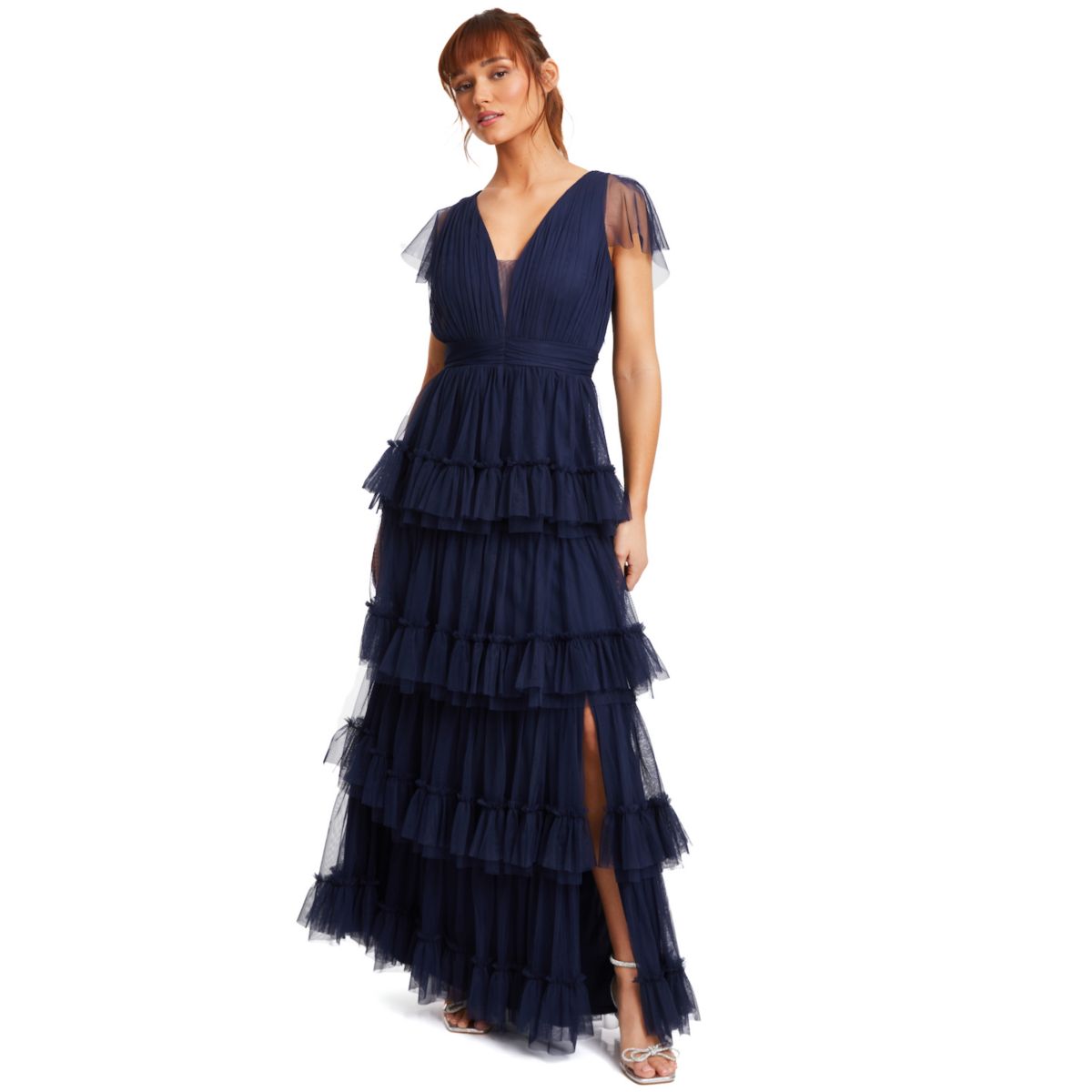 Quiz Women's Tule Tiered Maxi Dress Quiz