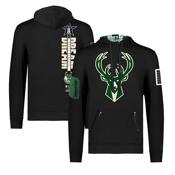 Унисекс Худи FISLL x Black History Collection Чёрный Milwaukee Bucks Fisll