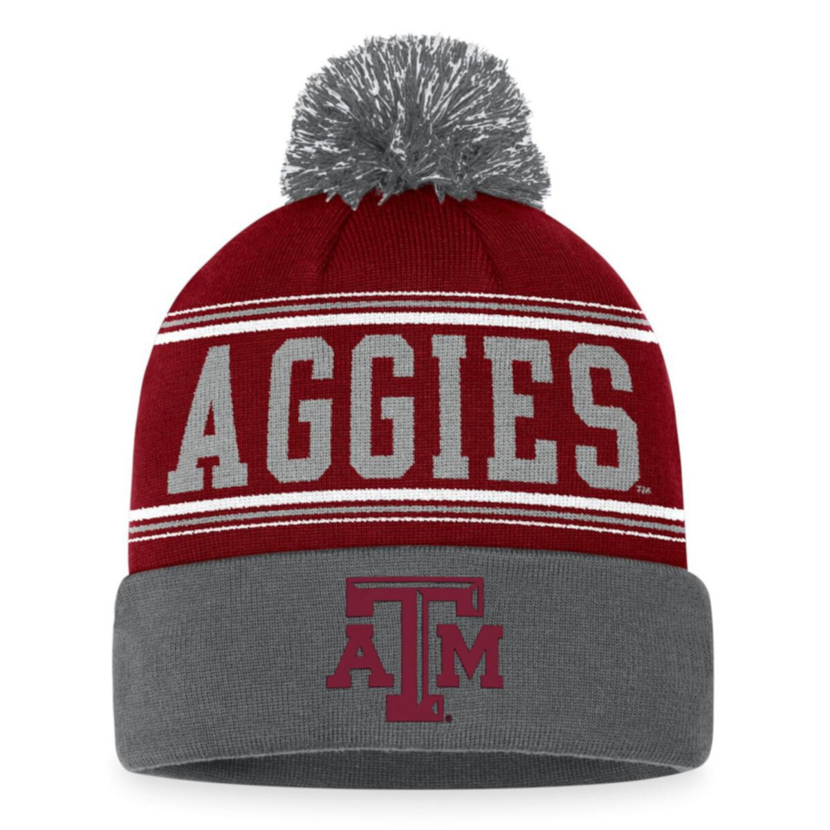 Men's Top of the World  Maroon Texas A&M Aggies Draft Cuffed Knit Hat with Pom Top of the World