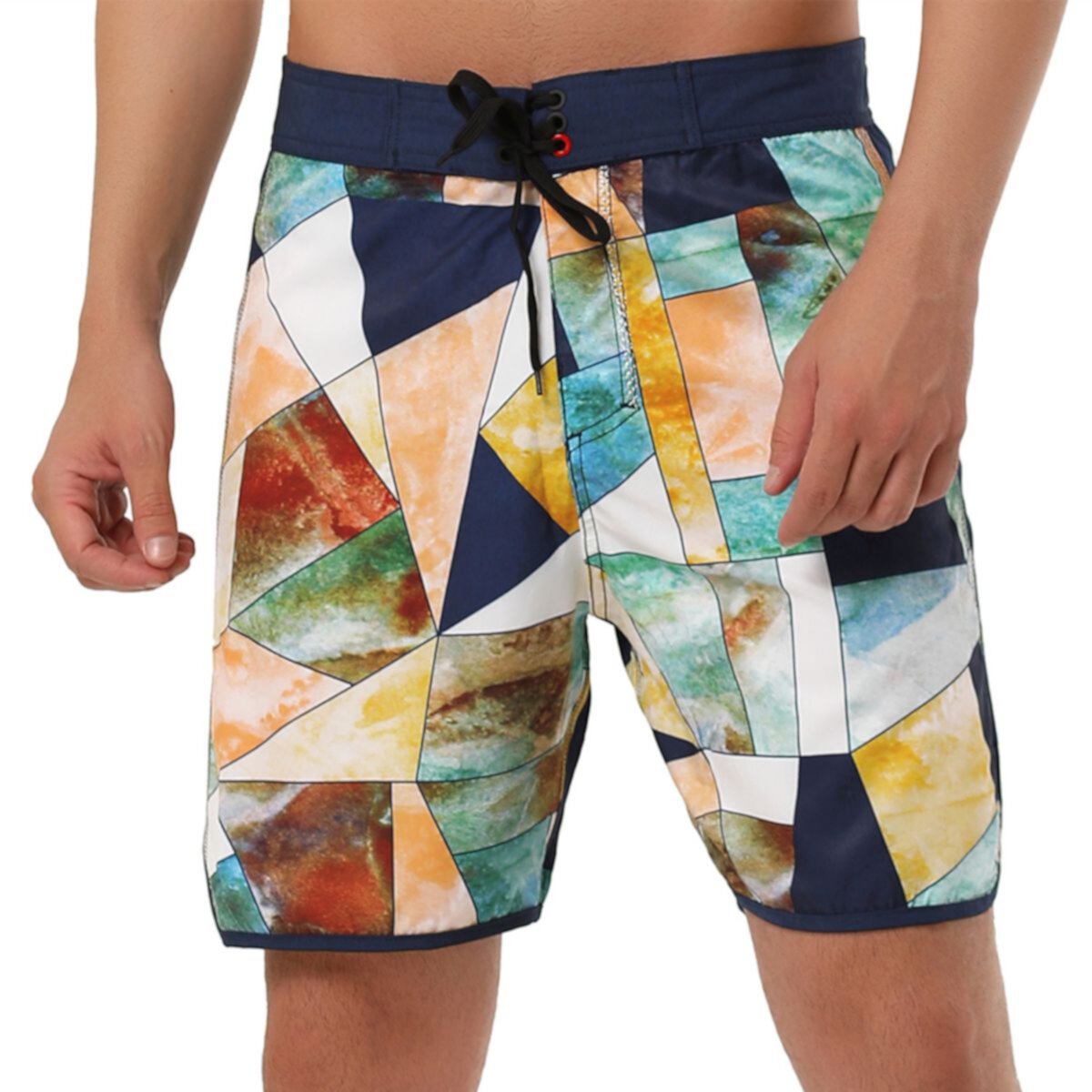 Men's Shorts Drawstring Swim Shorts Printed Summer Board Shorts Lars Amadeus