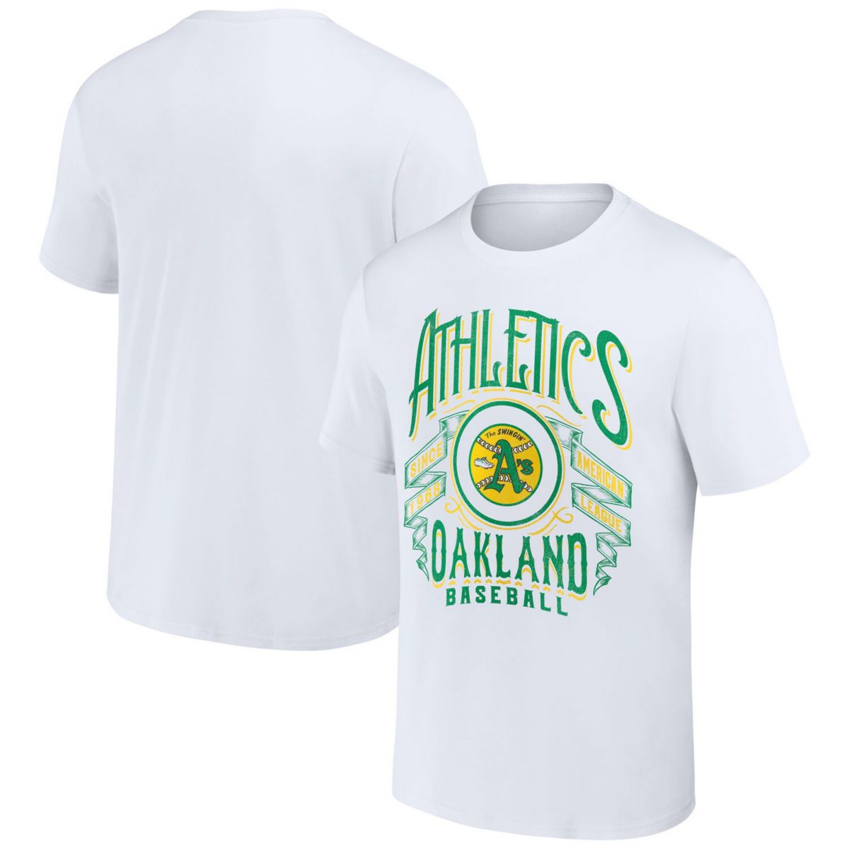 Мужская Футболка Darius Rucker Collection by Fanatics Белая с Винтажным Принтом Oakland Athletics Darius Rucker Collection by Fanatics