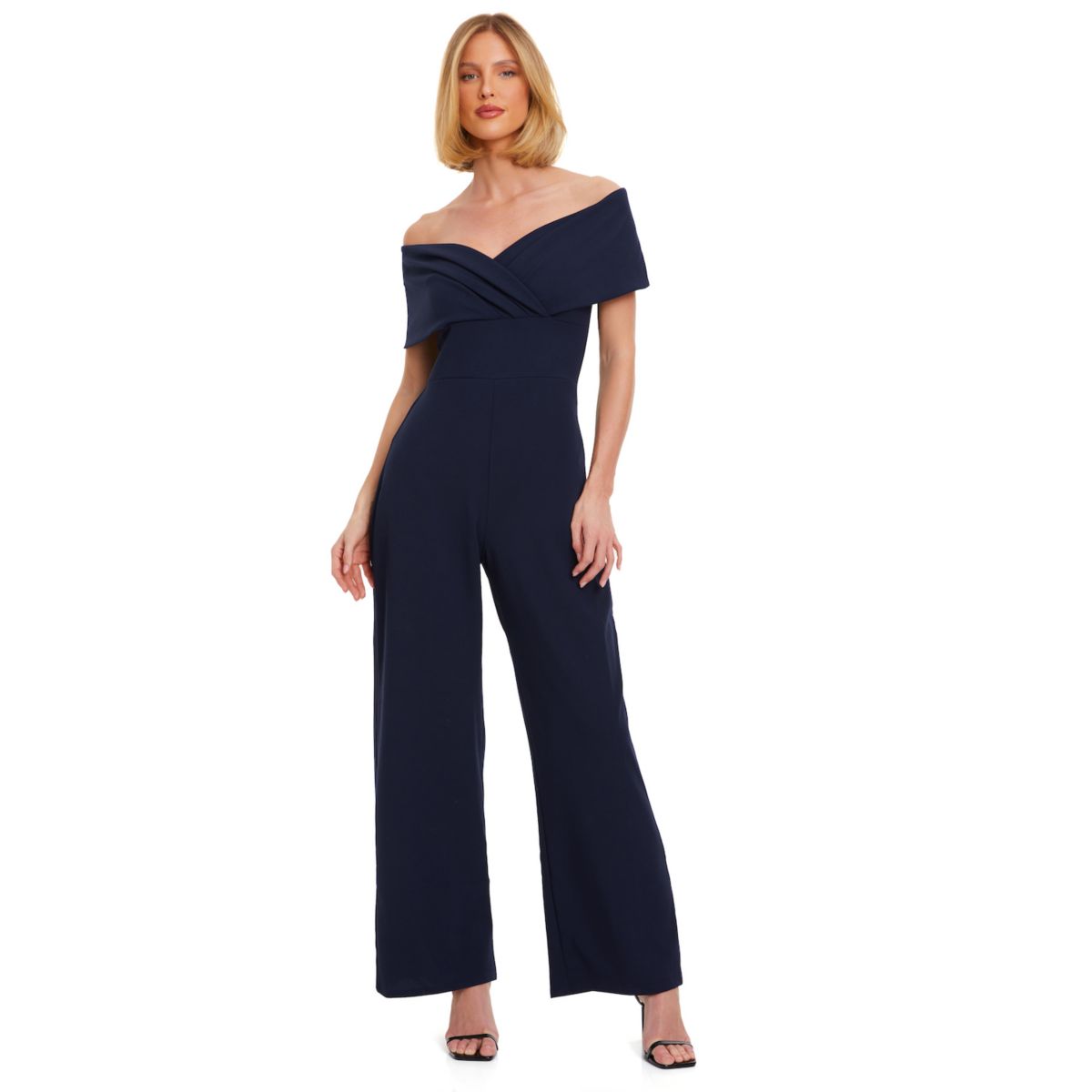 Quiz Women's Bardot Wrap Belt Jumpsuit Quiz