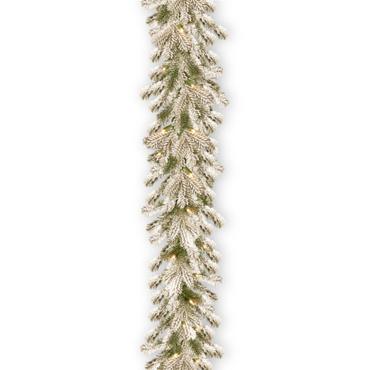 National Tree Company Feel Real® Pre-Lit Snowy Sheffield Spruce Garland National Tree Company