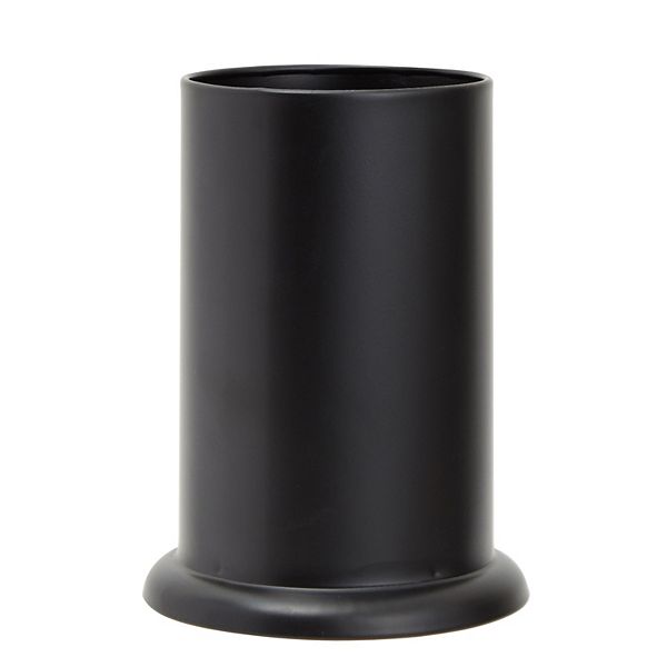 Matte Black Utensil Holder For Kitchen, Metal Straw Container, 5 X 6.5 In Okuna Outpost