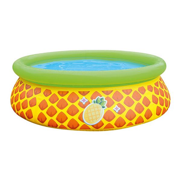 JLeisure 5' x 16.5&#34; 3D Pineapple Inflatable Outdoor Kiddie Splash Swimming Pool JLeisure