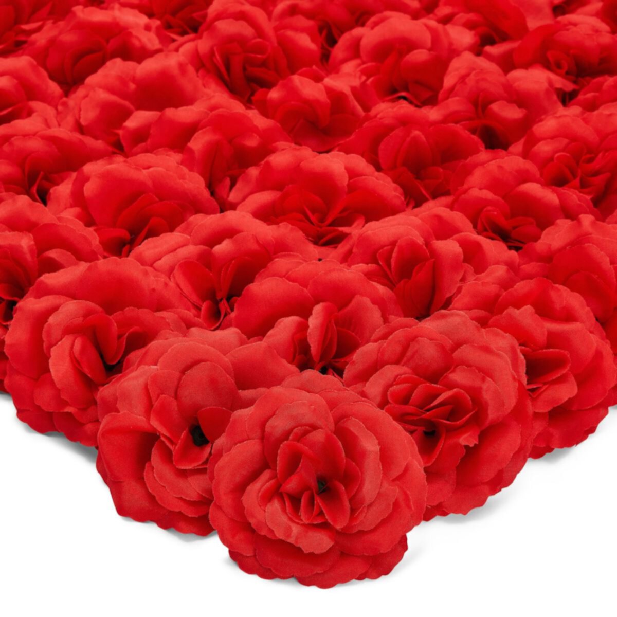 50 Pack Red Roses Artificial Flowers Bulk, 3&#34; Stemless Fake Silk Roses Juvale