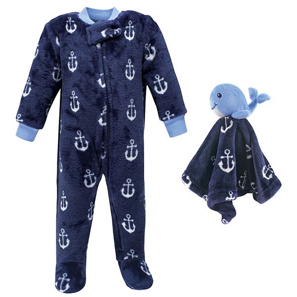 Пижамы Hudson Baby Для мальчиков Infant Boy Flannel Plush Sleep and Play and Security Toy Hudson Baby