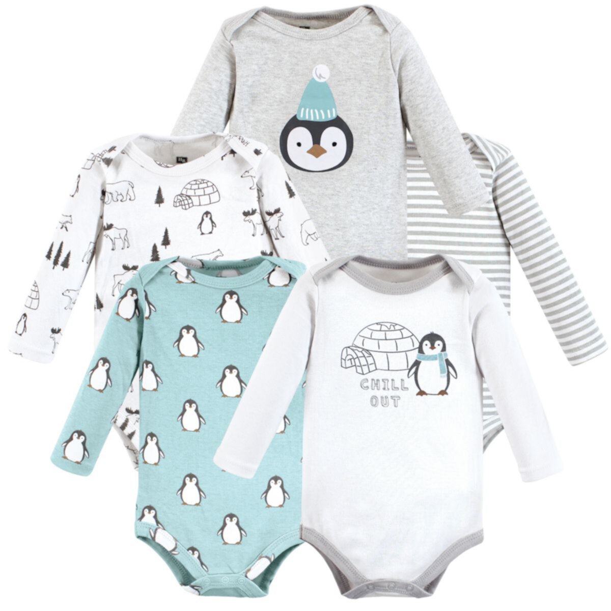 Унисекс Детские боди Hudson Baby Chill Out Penguin Hudson Baby