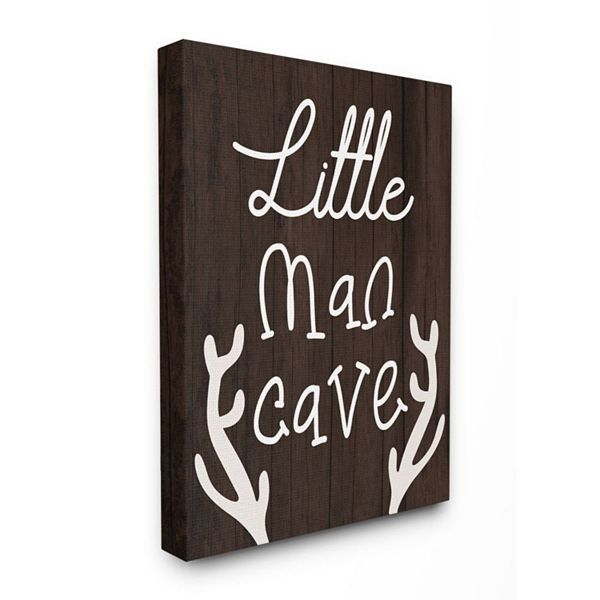 Stupell Home Decor Little Man Cave Boys Rustic Room Sign Wall Art Stupell Home Decor