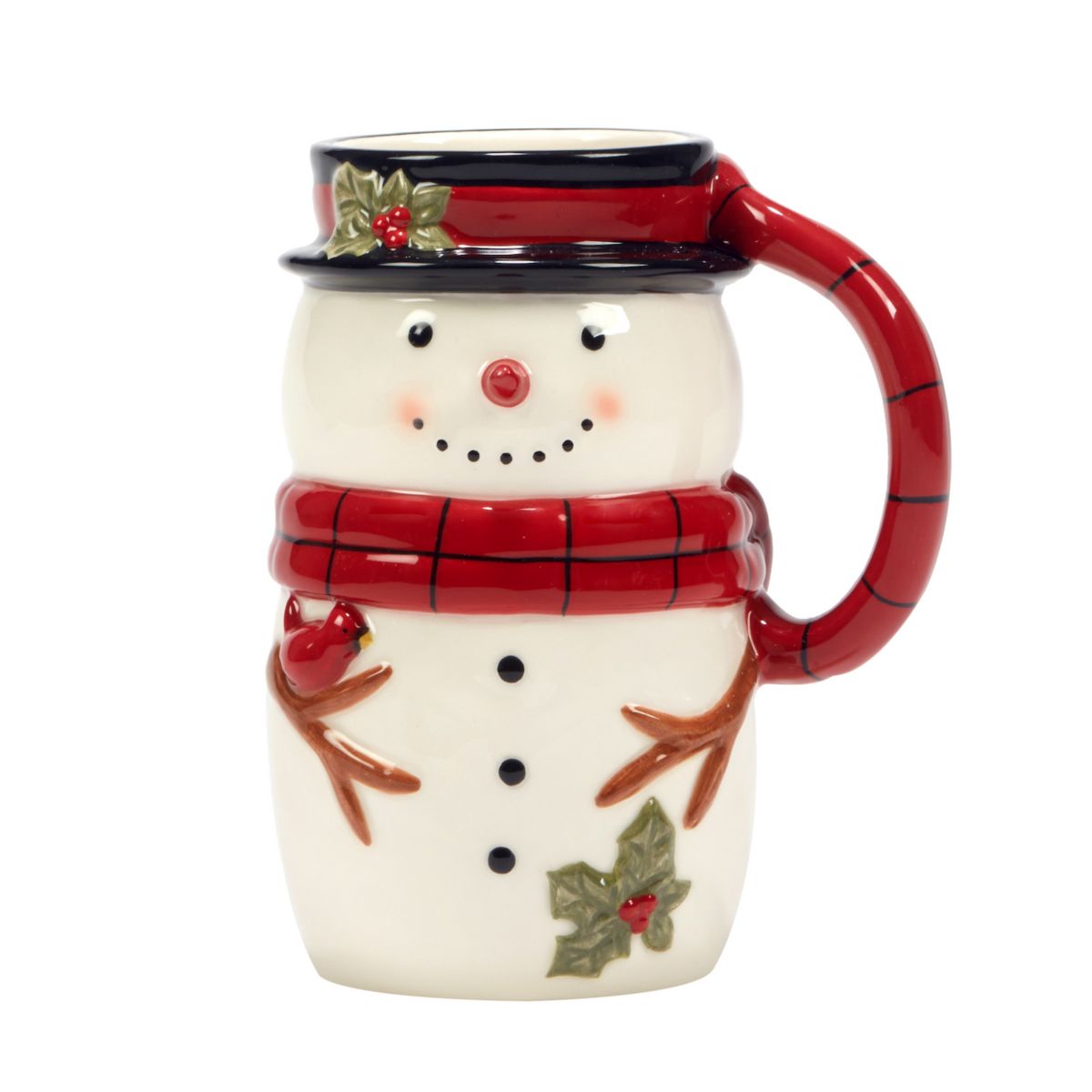 Certified International Set of 4 Joy of Christmas Snowman 3D Mugs Certified International