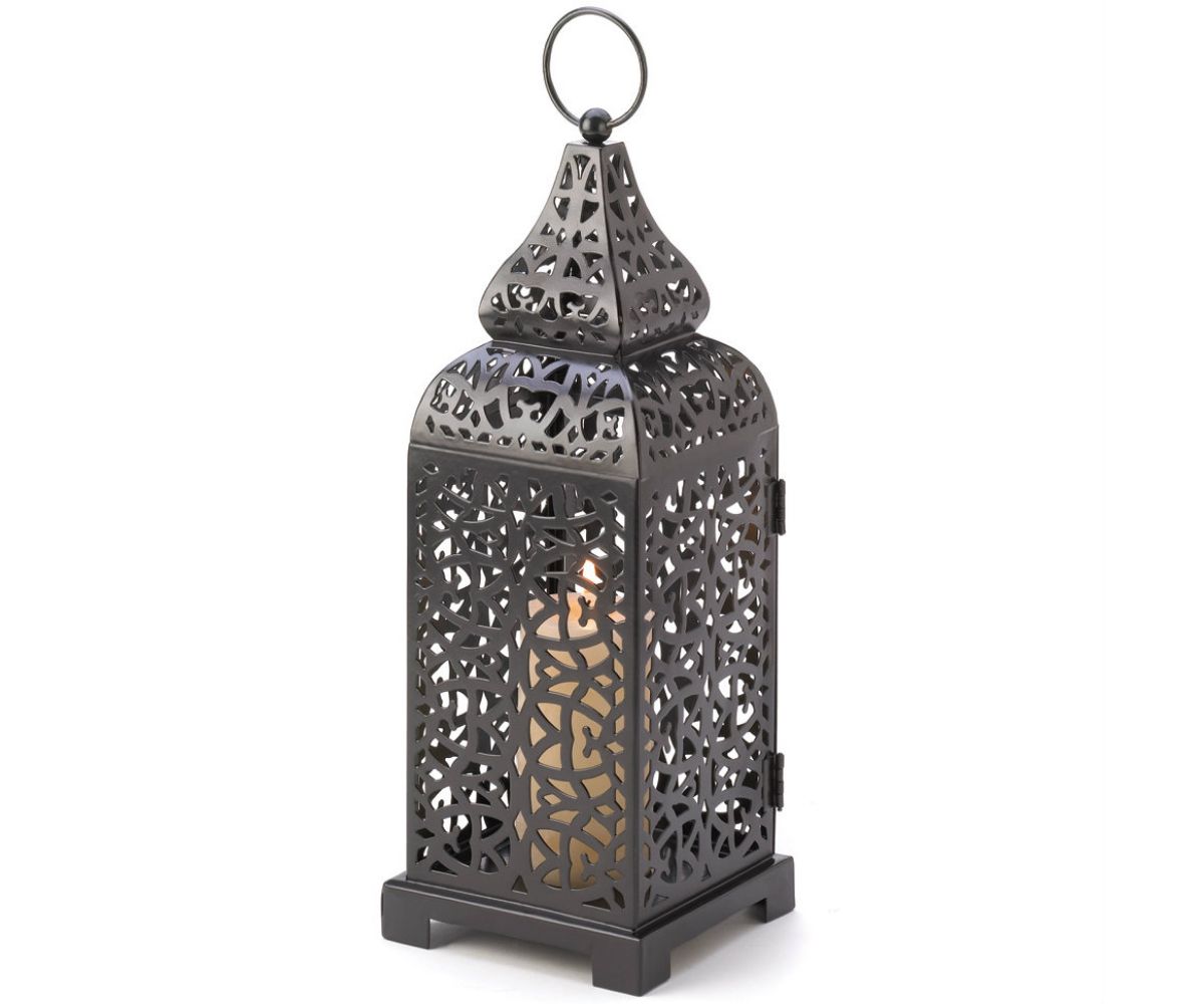 Iron Candle Lantern Tower - 13 inches Accent Plus