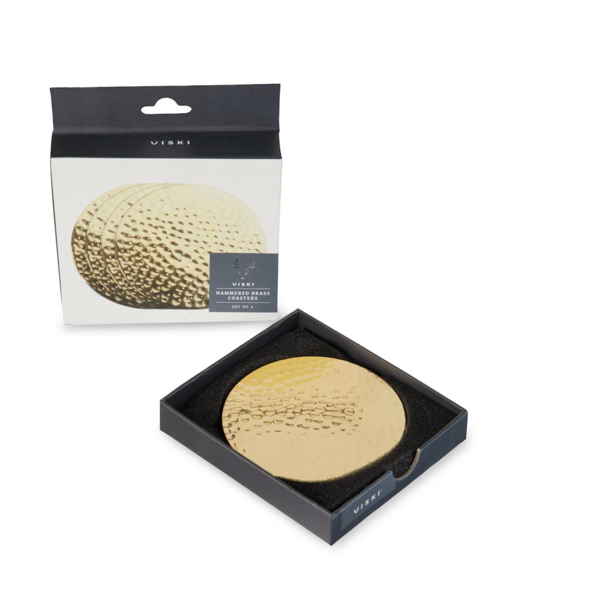 Hammered Brass Coasters By Viski Viski